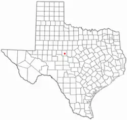 Location of Ballinger, Texas