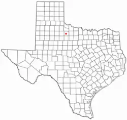 Location of Benjamin, Texas