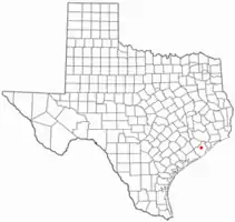 Location of Bonney, Texas