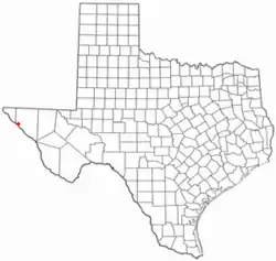 Location of Fort Hancock, Texas