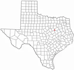 Location of Malone, Texas