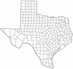 Location of Markham, Texas