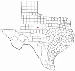 Location of Merkel, Texas