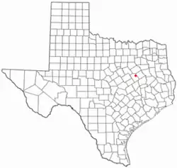 Location of Mexia, Texas