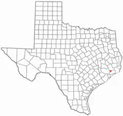 Location of Mont Belvieu, Texas