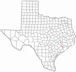 Location of Pleak, Texas