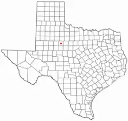 Location of Roby, Texas