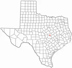 Location of Salado in Texas