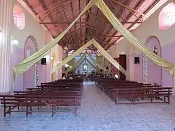 Interior of the Iglesia de la Virgen de la Asunción, completed in 1710, it is the oldest church in the State of Tabasco