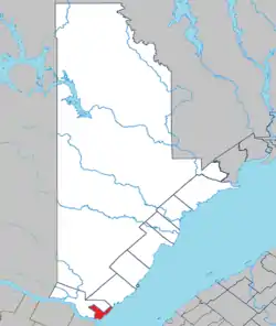 Location within La Haute-Côte-Nord RCM.