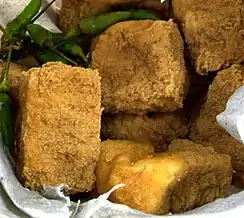 Tahu sumedang is a Sundanese deep fried tofu from Sumedang, West Java.