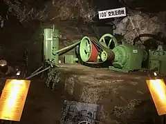 Pumping equipment in the 3rd gallery of Taio mine