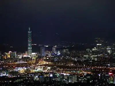 Xinyi District at night