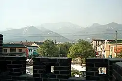 Mount Tai seen across Tai'an