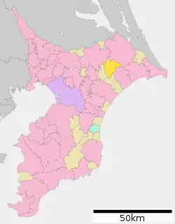 Location of Tako in Chiba Prefecture