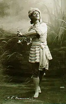 Vaslav Nijinsky as Vayou in Nikolai Legat's revival of Petipa's The Talisman, St. Petersburg, 1910