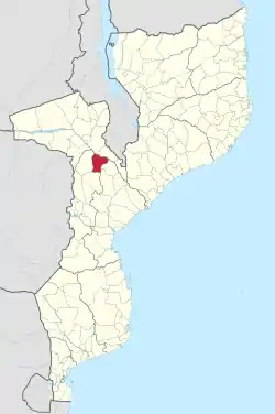 Tambara District on the map of Mozambique