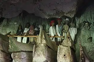 Toraja tau tau (wooden statue of the deceased) in South Sulawesi, Indonesia