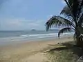 Tanjung Aru Beach, with the islands of Sulug, Manukan and Mamutik in the distance