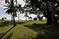 Park between the beach and the road leading to the resort in Tanjung Aru Beach