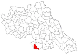 Location in Iași County