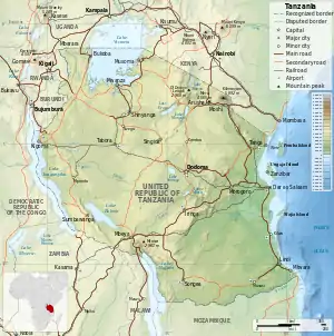 Map of Tanzania