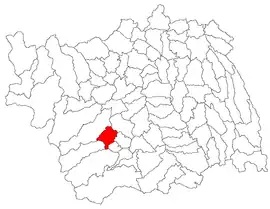 Location in Bacău County