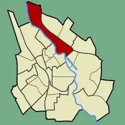 Location of Ülejõe in Tartu.