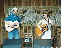 Barry performing with his partner Holly in 1994