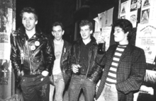 1980 B&W image of the four band members