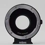 Mount for Canon EF lenses (full-format) with eight gold contacts