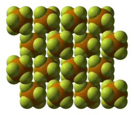 Space-filling model of the crystal structure