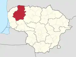 Location of Telšiai County