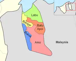 Bokok is in blue.