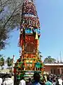 Decorated temple car