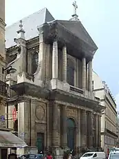 The facade before restoration work, from rue Saint-Honoré