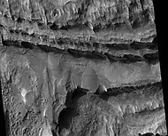 Terby Crater layers as seen by HiRISE.