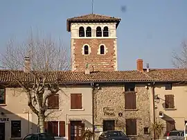 The main square and the church tower