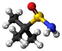 Ball-and-stick model of tert-butanesulfinamide