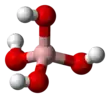 Ball and stick model of tetrahydroxyborate