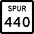 State Highway Spur 440 marker