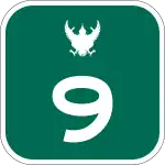 Motorway Route 9 shield}}