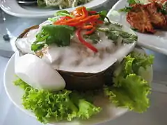 Ho mok pla, steamed fish curry