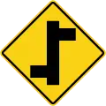 Offset road junction, left and right