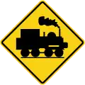 Railway crossing ahead without gates