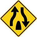 Divided road end