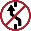 No changing to left lane