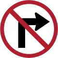 No right turn