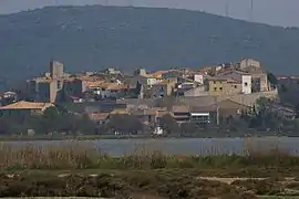 View of Balaruc-le-Vieux across the Étang de Thau