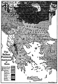 Distribution of the Balkan peoples in 1911, Encyclopædia Britannica